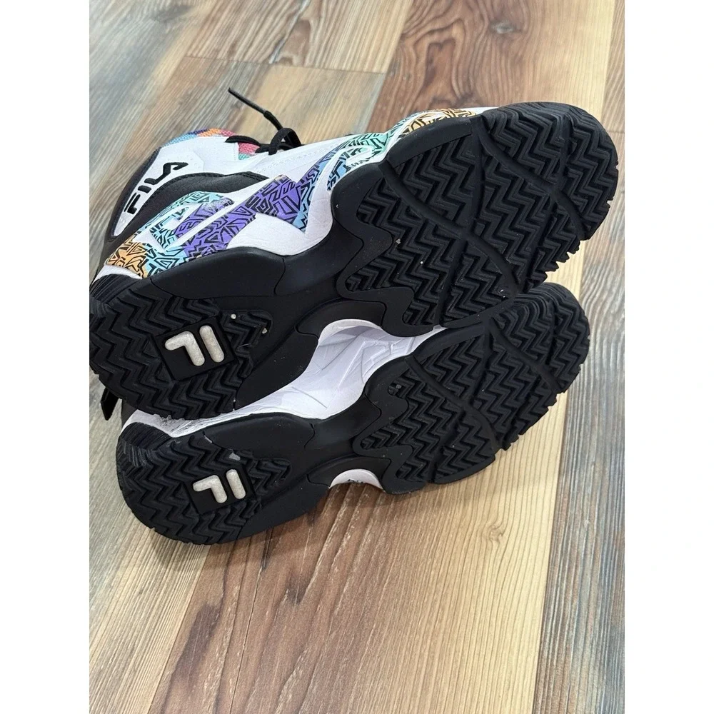 FILA MB Jamal Mashburn Retro High Top Basketball Shoes Men's Size 8 White Black - Picture 8 of 9